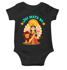 Jai Mata Di Navratri Rompers for Baby Girl- KidsFashionVilla