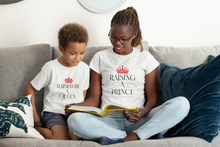 Load image into Gallery viewer, Raised By A Queen Mother And Son White Matching T-Shirt- KidsFashionVilla
