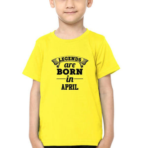 Legends are Born in April Half Sleeves T-Shirt for Boy-KidsFashionVilla