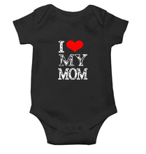 Load image into Gallery viewer, I Love My Mom Black Rompers for Baby Boy - KidsFashionVilla
