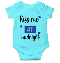 Load image into Gallery viewer, Kiss Me At Midnight Christmas Rompers for Baby Girl- KidsFashionVilla
