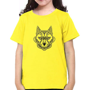 WOLF Half Sleeves T-Shirt For Girls -KidsFashionVilla