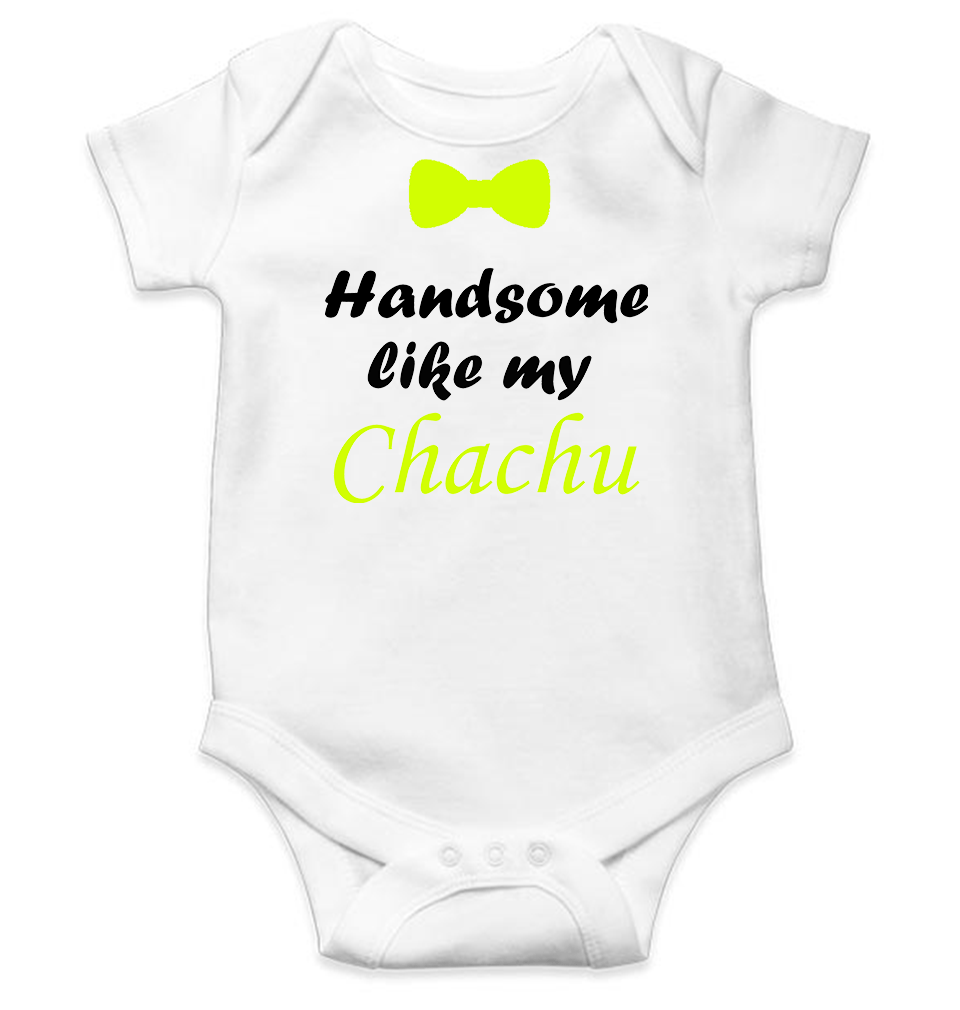 Handsome Like My Chachu Rompers for Baby Boy - KidsFashionVilla