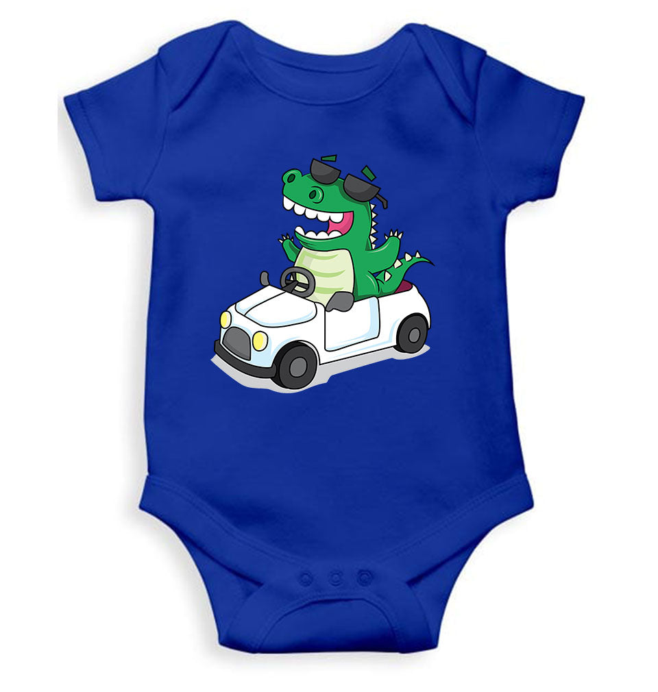 Dino Car Cartoon Rompers for Baby Boy- KidsFashionVilla