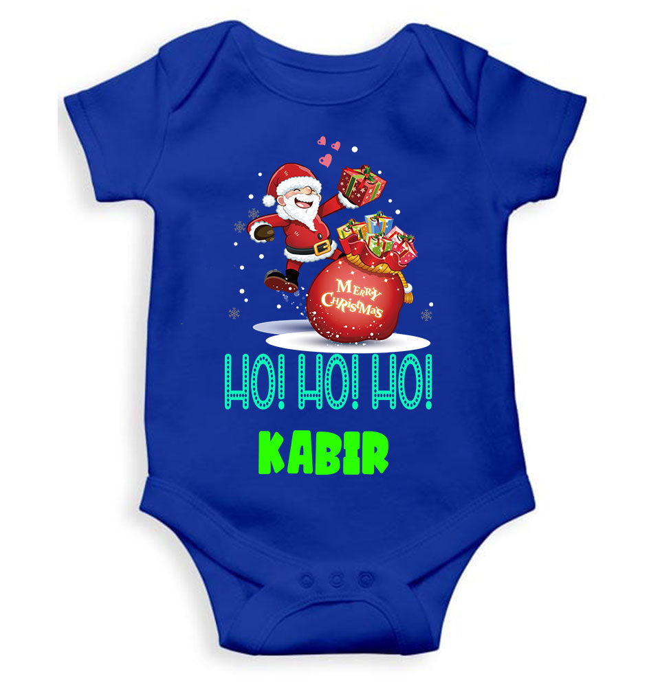 Customized Name Ho! Ho! Ho! Christmas Rompers for Baby Boy- KidsFashionVilla