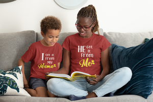 He Got It From Me Mother And Son Red Matching T-Shirt- KidsFashionVilla