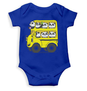 Panda Yellow Bus Cartoon Rompers for Baby Boy- KidsFashionVilla