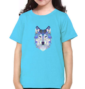 Wolf Half Sleeves T-Shirt For Girls -KidsFashionVilla