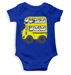 Panda Yellow Bus Cartoon Rompers for Baby Girl- KidsFashionVilla
