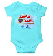 Load image into Gallery viewer, Custom Name Natkhat Radha Janmashtami Rompers for Baby Girl- KidsFashionVilla
