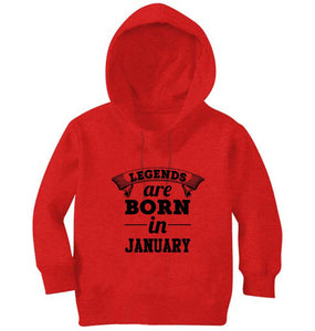 Legends are Born in January Girl Hoodies-KidsFashionVilla