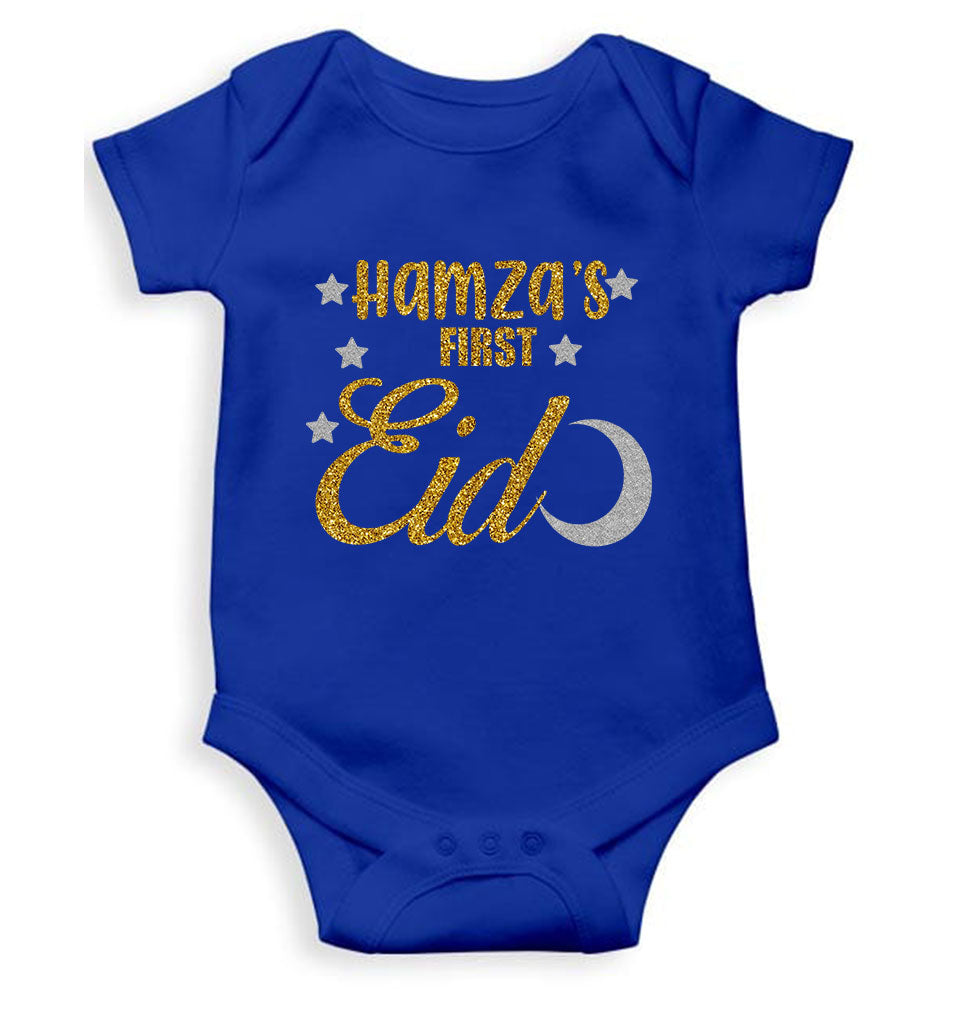 1st Eid Custom Name Rompers for Baby Boy- KidsFashionVilla