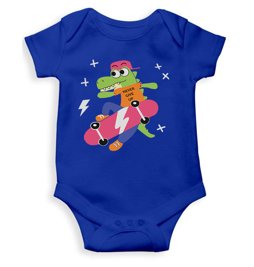 Skateboard Crocodile Cartoon Rompers for Baby Boy- KidsFashionVilla