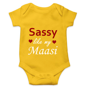 Sassy Like My Masi Rompers for Baby Boy- KidsFashionVilla