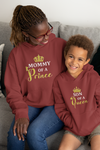 Son Of A Queen Mother And Son Red Matching Hoodies- KidsFashionVilla