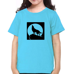 WOLF Half Sleeves T-Shirt For Girls -KidsFashionVilla