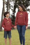 Raised By A Queen Mother And Son Red Matching Hoodies- KidsFashionVilla