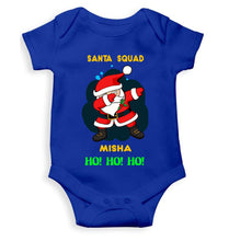 Load image into Gallery viewer, Customized Name Santa Squad Ho Ho Ho Christmas Rompers for Baby Girl- KidsFashionVilla
