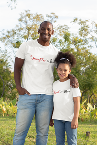 Dad Father and Daughter White Matching T-Shirt- KidsFashionVilla