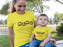 Load image into Gallery viewer, Mamas Boy Mother And Son Yellow Matching T-Shirt- KidsFashionVilla
