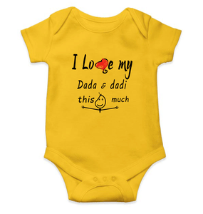 I Love Dada Dadi Rompers for Baby Girl- KidsFashionVilla