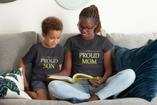 Load image into Gallery viewer, Proud Mom Mother And Son Black Matching T-Shirt- KidsFashionVilla
