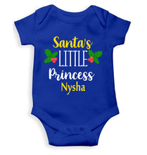 Load image into Gallery viewer, Customized Name Santas Little Princess Christmas Rompers for Baby Girl- KidsFashionVilla

