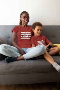 Mom Son Squad Mother And Son Red Matching T-Shirt- KidsFashionVilla