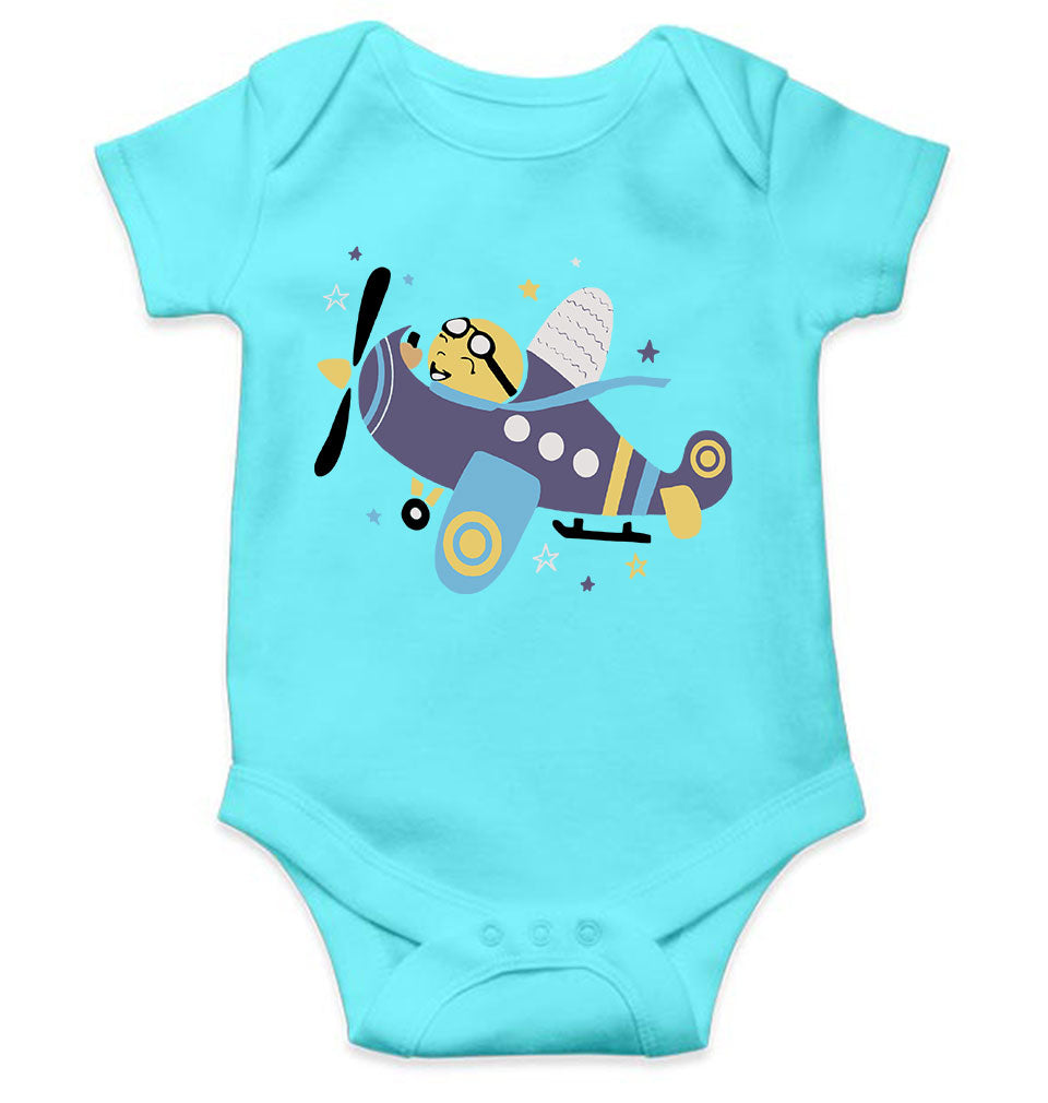 Jumbo Jet Cartoon Rompers for Baby Boy- KidsFashionVilla