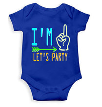 Load image into Gallery viewer, One Lets Party First Birthday Rompers for Baby Girl- KidsFashionVilla

