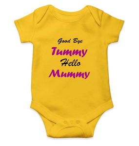 Good Bye Tummy Hello Mummy Rompers for Baby Boy- KidsFashionVilla