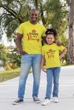 Load image into Gallery viewer, Daddy Of A Princess Father and Daughter Yellow Matching T-Shirt- KidsFashionVilla
