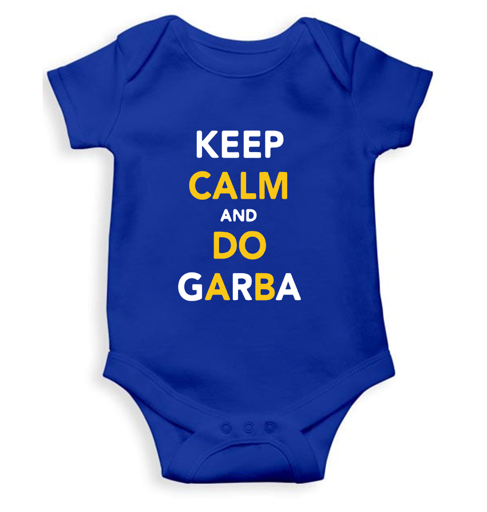 Keep Calm And Do Garbha Rompers for Baby Boy- KidsFashionVilla