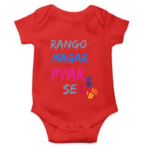 Load image into Gallery viewer, Rango Magar Pyar Se Holi Rompers for Baby Boy - KidsFashionVilla
