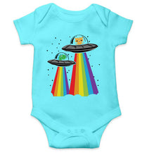 Load image into Gallery viewer, Rainbow Spaceship Cartoon Rompers for Baby Boy- KidsFashionVilla
