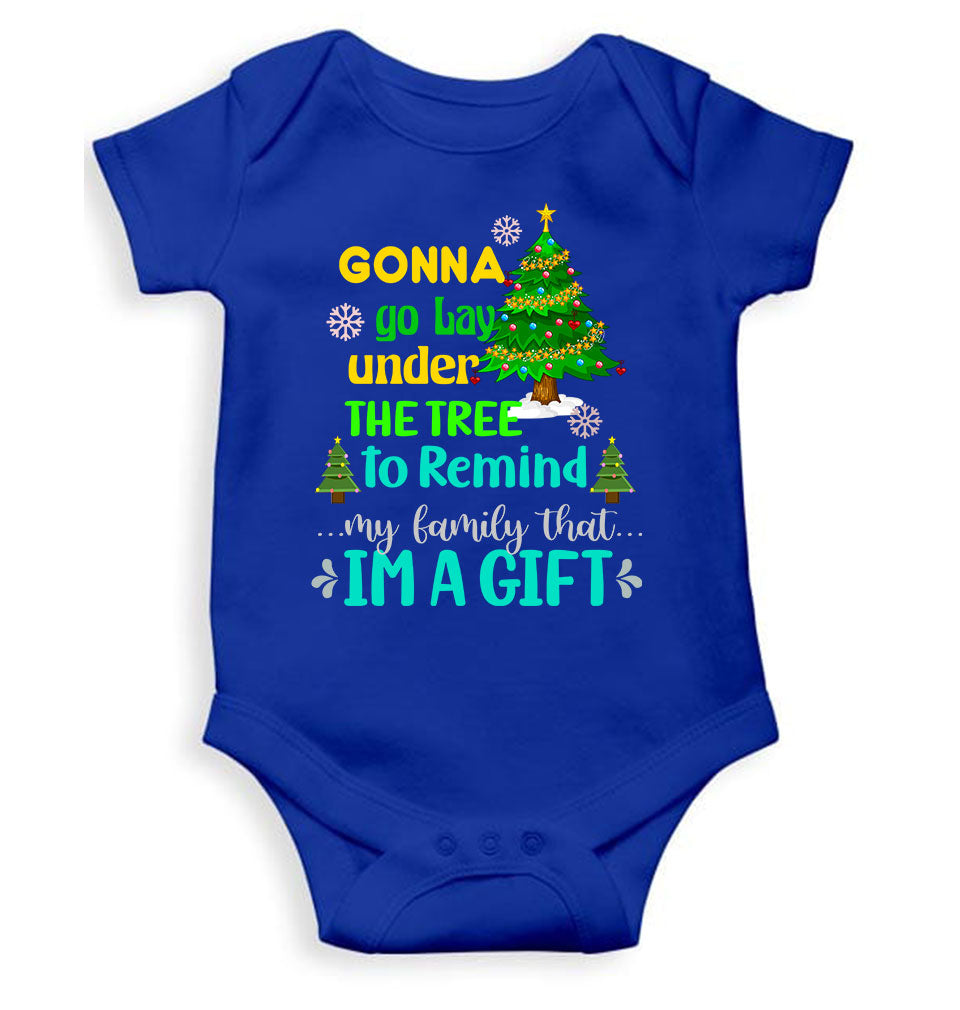 Gift Under Christmas Tree Rompers for Baby Boy- KidsFashionVilla