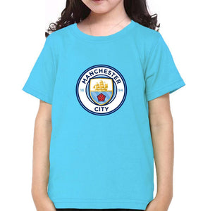 Manchester City Half Sleeves T-Shirt For Girls -KidsFashionVilla
