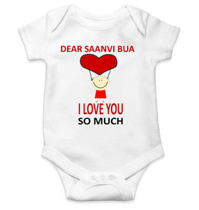 Custom Name I love My Bua So Much Rompers for Baby Girl- KidsFashionVilla