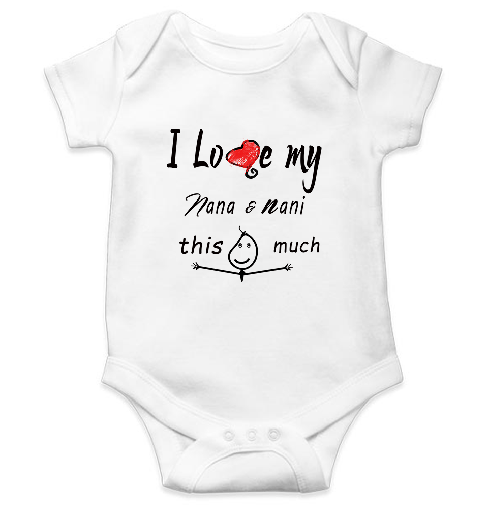 I Love My Nana Nani Rompers for Baby Boy- KidsFashionVilla