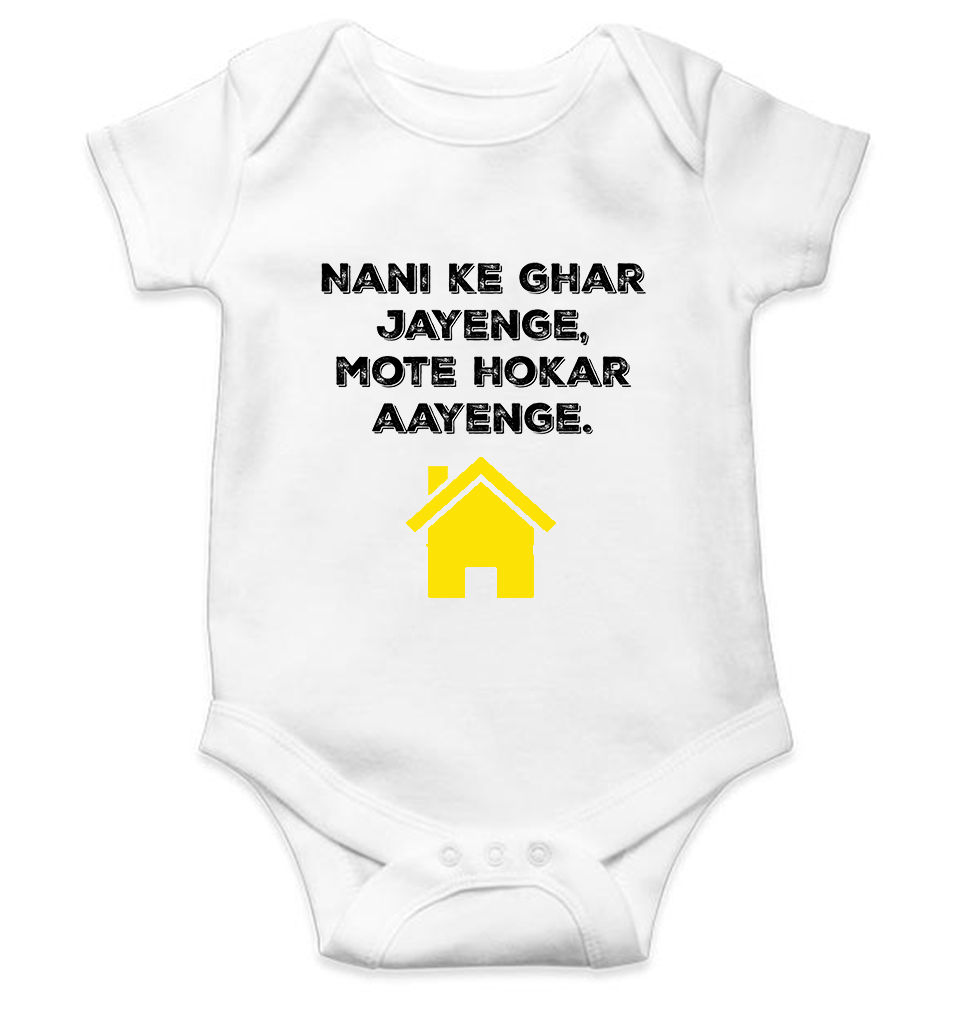 Nani Ke Ghar Jayege Rompers for Baby Boy- KidsFashionVilla