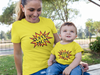 Super Son Mother And Son Yellow Matching T-Shirt- KidsFashionVilla