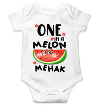 Load image into Gallery viewer, Custom Name Happy One Year Birthday Rompers for Baby Girl- KidsFashionVilla
