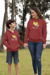 I Love My Mom Mother And Son Red Matching Hoodies- KidsFashionVilla