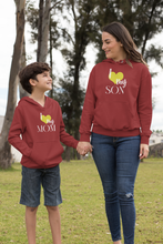 Load image into Gallery viewer, I Love My Mom Mother And Son Red Matching Hoodies- KidsFashionVilla
