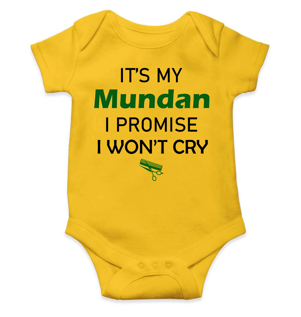 ITS MY MUNDUN I WONT CRY Rompers for Baby Girl- KidsFashionVilla