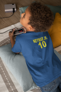 Neymar Jr 10 Half Sleeves T-Shirt for Boy-KidsFashionVilla