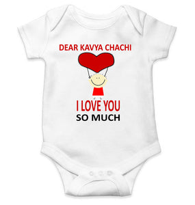 Custom Name I love My Chachi So Much Rompers for Baby Boy- KidsFashionVilla
