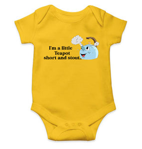 I Am A Little Teapot Poem Rompers for Baby Girl- KidsFashionVilla