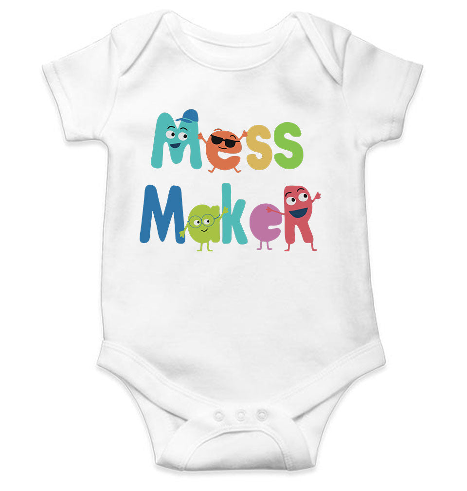 Mess Maker Cartoon Rompers for Baby Boy- KidsFashionVilla