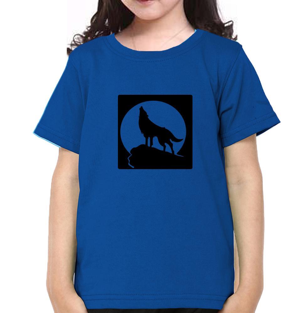 WOLF Half Sleeves T-Shirt For Girls -KidsFashionVilla